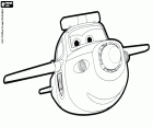 Paul es el avión-robot policía de Super Wings. En este dibujo para colorear vemos a Paul en acción en su forma de avión