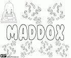 Maddox, nombre masculino de origen inglés, derivado del apellido galés que significa "hijo de Madoc"