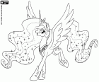 La Princesa Celestia, la gobernante de Equestria, un presonaje principal de Mi pequeño pony
