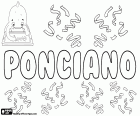 Ponciano, nombre para niño en español, en portugués y en gallego, nombre de origen romano, derivado de Pontianus
