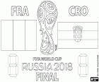 Francia vs Croacia. Final del Mundial de Futbol FIFA Rusia 2018.Estadio Olímpico Luzhnikí, Moscú, 15 de julio de 2018