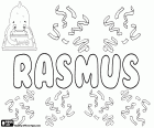 Rasmus, nombre masculino en sueco, danes, finlandes, noruego y estonio, proviene de Erasmus, nombre de origen griego