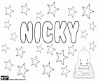 Nicky, nombre utilizado en inglés y otros idiomas, tanto para niño como para niña, como diminutivo de Nicholas o Nicole. Nicky, variante de Nick