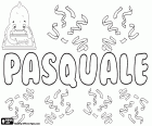 Pasquale, nombre masculino en italiano, derivado del latino Paschalis, su significado es "de la Pascua"