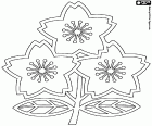 Logo con tres flores de cerezo, el símbolo de la selección nacional de rugby de Japón que tiene el sobrenombre de The Brave Blossoms, las flores valientes
