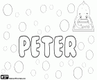 Peter, nombre masculino de origen griego, derivado de Petros, utilizado en muchas lenguas como inglés, alemán, holandés, sueco, noruego, danés, esloveno y eslovaco. Péter es el nombre en húngaro 
