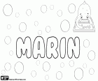 Marin, nombre para niño en diferentes idiomas como francés, rumano, croata, serbio, búlgaro y macedonio, derivado del nombre latino Marinus. Marin es la transliteración de un nombre unisex en japonés. Marin también es un nombre femenino en inglés y holandés. Marín es un nombre en los idiomas nórdicos