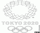 Un dibujo para colorear con el logo oficial de los Juegos Olímpicos de Verano Tokio 2020. Debido a la pandemia del coronavirus Covid-19 los Juegos Olímpicos de Tokio 2020 se pospusieron y finalmente se celebraran en la capital japonesa del 23 de julio al 8 de agosto de 2021