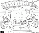 Rompecabezas del pulpo Pypus preparando los dibujos de una película de animación