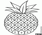 Un dibujo simple de una piña tropical, un fruto fragante y dulce