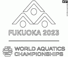 Logo del Campeonato Mundial de Natación de 2023, Fukuoka, Japón, del 14 al 30 de julio de 2023