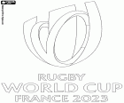 Logo de la Copa Mundial de Rugby de 2023 que se disputa en Francia del 8 de septiembre al 28 de octubre de 2023