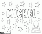 Michel, nombre de niño en francés, proviene del nombre hebreo Mika'el. Michel, diminutivo de Miguel en español. Michel, diminutivo de Michael en alemán y neerlandés