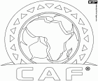 Logo de la CAF, la Confederación Africana de Fútbol. La CAF es la confederación de asociaciones nacionales de fútbol en África. La sede central se encuentra en la ciudad 6 de octubre, en las afueras de El Cairo, Egipto