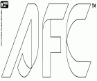 El logo de la AFC, la Confederación Asiática de Fútbol, Asian Football Confederation en inglés. La AFC es la confederación de asociaciones nacionales de fútbol en la mayor parte de Asia, Australia, Guam e Islas Marianas del Norte. La sede central está en Kuala Lumpur, Malasia