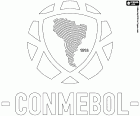 El logotipo de la Conmebol, la Confederación Sudamericana de Fútbol. La Conmebol es la confederación de asociaciones de fútbol nacionales de América del Sur. La sede permanente de esta institución se encuentra en el distrito de Luque, Área Metropolitana de Asunción, Paraguay