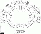 El logo de la Copa Mundial de Clubes de la FIFA 2025. La primera edición de este torneo con el formato de 32 equipos de las 6 confederaciones continentales se disputa en los Estados Unidos de América del 14 de junio al 13 de julio de 2025
