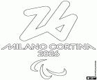 Colorear Paralímpicos Milán-Cortina 2026
