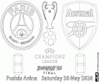 Colorear PSG vs Arsenal, final 2025-2026
