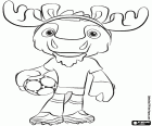 Colorear Maple,mascota Canadá Mundial 2026