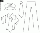 Colorear Uniforme del piloto de avión