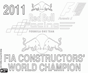Colorear Red Bull Racing, campeón F1 2011