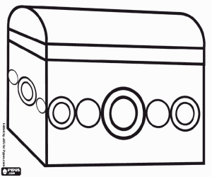 Colorear Regalo de Melchor, una cajita de oro