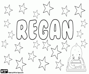Colorear Regan, nombre unisex
