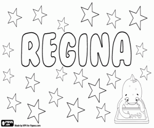 Colorear Regina, nombre en muchos idiomas