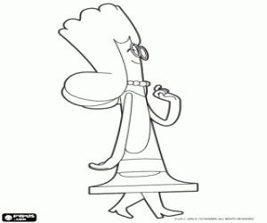 Colorear La Reina de Jammbo, vista de lado