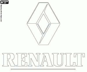 Colorear Renault, antiguo emblema