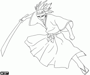 Colorear Renji Abarai en la lucha