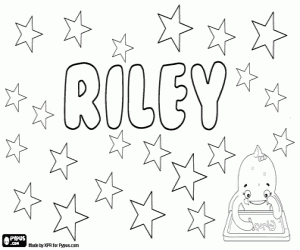 Colorear Riley, nombre unisex