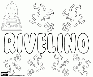 Colorear Rivelino, nombre para niño