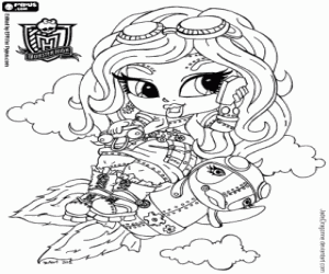 Colorear Robecca Steam, Monster High Baby