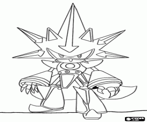 Colorear Robot de Sonic, Neo Metal Sonic