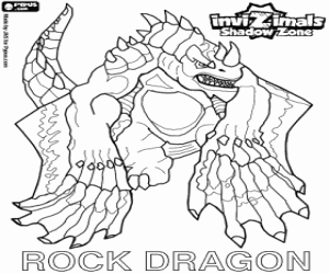 Colorear Rock Dragon, Invizimals LOD