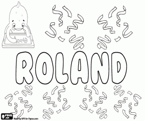 Colorear Roland, nombre en varios idiomas