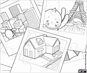 Colorear Rompecabeza de viajes de Pypus