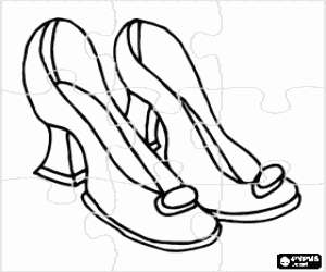 Colorear Rompecabeza de zapatos de tacón