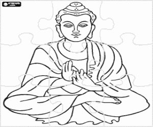 Colorear Rompecabezas de Buda Gautama