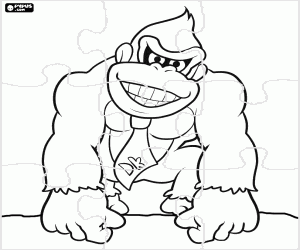 Colorear Rompecabezas de Donkey Kong