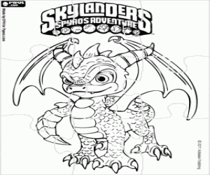 Colorear Rompecabezas de Spyro Skylanders