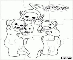 Colorear Rompecabezas de los Teletubbies
