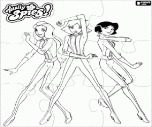 Colorear Rompecabezas de Totally Spies