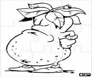 Colorear Rompecabezas de una patata