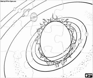 Colorear Rompecabezas del Sistema solar