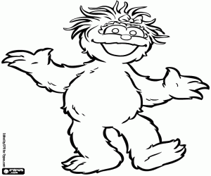 Colorear Rosita bailando, Sesame Street