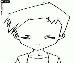 Colorear Rostro de Ulrich, Código Lyoko