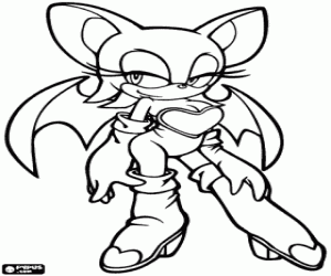 Colorear Rouge the Bat, Sonic